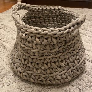 Pottery Barn Grey Basket